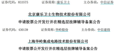 北交所動(dòng)態(tài)追蹤 志晟信息與中設(shè)咨詢啟動(dòng)打新，康樂衛(wèi)士、華嶺股份步入輔導(dǎo)期